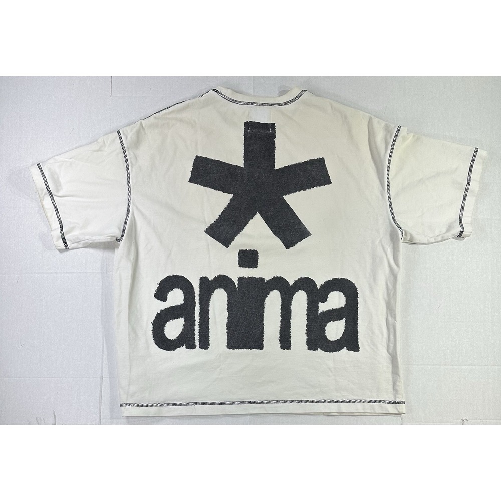 Anima Transcend Graphic T Shirt Mens L Cream Japan Streetwear Avant Garde Art T